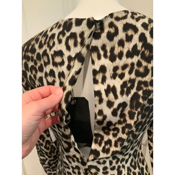 rag & bone Gray Brown Black "Short Leopard Dress" Silk Shift, Size 4, NWT! - Picture 8 of 10